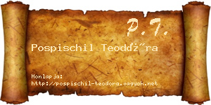 Pospischil Teodóra névjegykártya